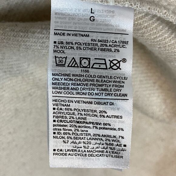 Old Navy Oversized Shacket Women's Sz L Cream Button Up Flannel Jacket Utility - Picture 6 of 7